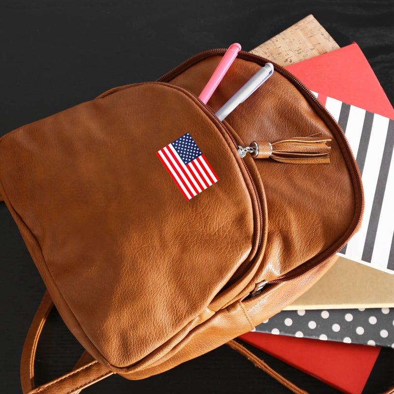 Fundraising For A Cause American Flag Shaped Stickers â€“ Large Patriotic USA Flag Decals for Parades, Events & Military Support (1 Roll-250) - Decorative Sticker - Not for mailing - Image 2